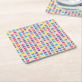 Aztec Zickzack bunt Rechteckiger Pappuntersetzer (angewinkelt)