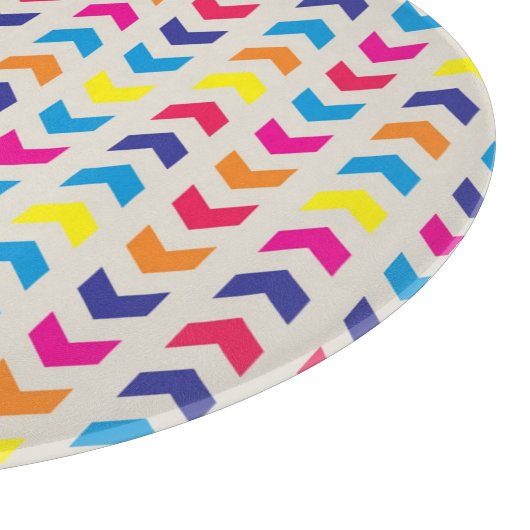 Aztec Zickzack bunt Schneidebrett (Ecke)