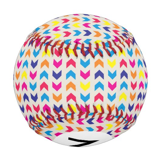 Aztec Zickzack farbig Baseball (Rückseite)