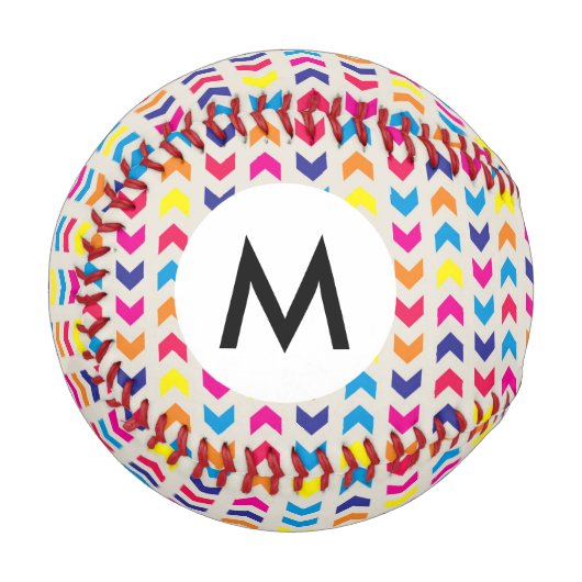 Aztec Zickzack farbig Baseball (Vorderseite Links)