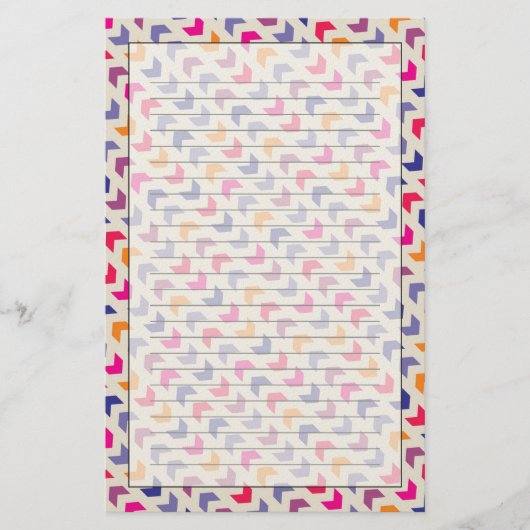 Aztec Zickzack Farbmuster Briefpapier (Vorderseite)