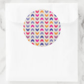 Aztec Zickzack Farbmuster Runder Aufkleber (Tasche)