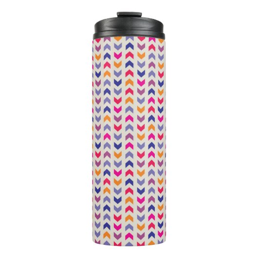 Aztec Zickzack Farbmuster Thermosbecher (Vorderseite)