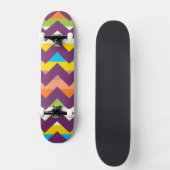 Aztec Zickzack Zigzag Streifenmuster 10 Skateboard (Vorderseite)