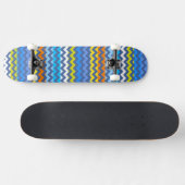 Aztec Zickzack Zigzag Streifenmuster 3 Skateboard (Horizontal)