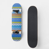Aztec Zickzack Zigzag Streifenmuster 3 Skateboard (Vorderseite)