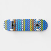 Aztec Zickzack Zigzag Streifenmuster 3 Skateboard (Horizontal)