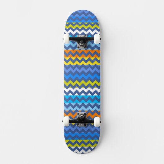 Aztec Zickzack Zigzag Streifenmuster 3 Skateboard (Vorderseite)