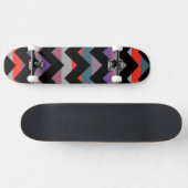 Aztec Zickzack Zigzag Streifenmuster 4 Skateboard (Horizontal)