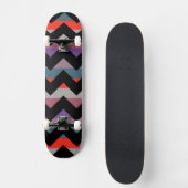 Aztec Zickzack Zigzag Streifenmuster 4 Skateboard (Vorderseite)