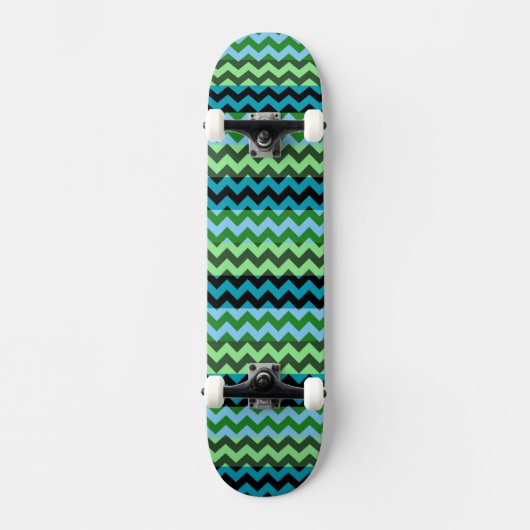 Aztec Zickzack Zigzag Streifenmuster 6 Skateboard (Vorderseite)