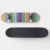 Aztec Zickzack Zigzag Streifenmuster 7 Skateboard (Horizontal)