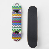 Aztec Zickzack Zigzag Streifenmuster 7 Skateboard (Vorderseite)