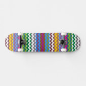 Aztec Zickzack Zigzag Streifenmuster 7 Skateboard (Horizontal)