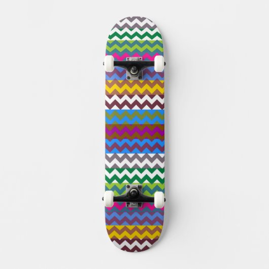 Aztec Zickzack Zigzag Streifenmuster 7 Skateboard (Vorderseite)