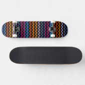 Aztec Zickzack Zigzag Streifenmuster 8 Skateboard (Horizontal)