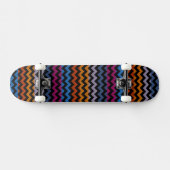 Aztec Zickzack Zigzag Streifenmuster 8 Skateboard (Horizontal)