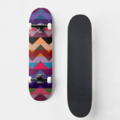 Aztec Zickzack Zigzag Streifenmuster Skateboard (Vorderseite)