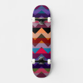 Aztec Zickzack Zigzag Streifenmuster Skateboard (Vorderseite)
