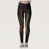 Aztec Zodiac Abstrakt Mix Leggings (Vorderseite)