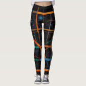 Aztec & Zodiac Line Abstraktes Mix Leggings (Vorderseite)