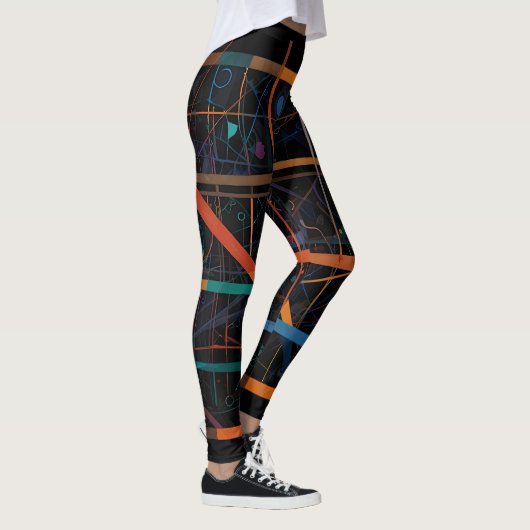 Aztec & Zodiac Line Abstraktes Mix Leggings (Rechts)