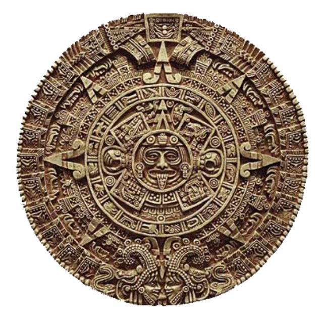 Azteca Freistehende Fotoskulptur (Vorne)