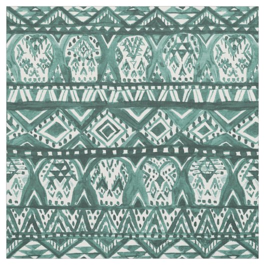 AZTECHIE aztekischer Schädel Boho Stammes- Muster Stoff (Muster)
