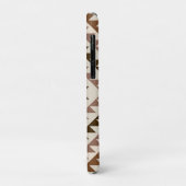 Aztek-Diamant-Motiv-Design Braun+Creme Case-Mate iPhone Hülle (Hinten/Links)