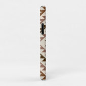 Aztek-Diamant-Motiv-Design Braun+Creme Case-Mate iPhone Hülle (Hinten/Rechts)