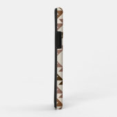 Aztek-Diamant-Muster-Design Braun+Creme Case-Mate iPhone Hülle (Hinten/Rechts)