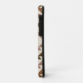Aztek-Diamant-Muster-Design Braun+Creme Case-Mate iPhone Hülle (Hinten/Links)