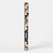 Aztek-Diamant-Muster-Design Braun+Creme iPhone Hülle (Rechte Seite)