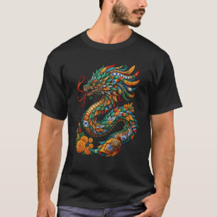 Aztek Gott gefiederte Schlange Quetzalcoatl Mexiko T-Shirt