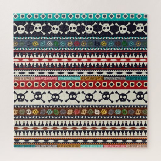 Aztek-Muster, nahtloses Musterdesign Puzzle (Vertikal)