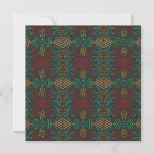 Aztek Native American geometrisches Linienmuster K Karte
