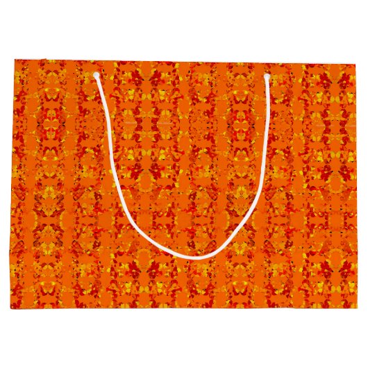 Aztek Orange Geschenktasche Große Geschenktüte (Rückseite)