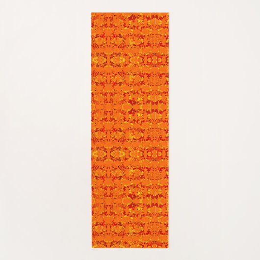 Aztek Orange Yogamatte (Vorderseite)