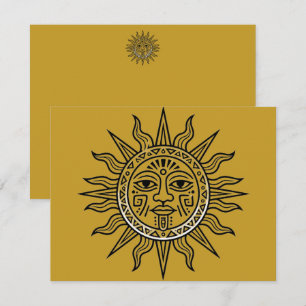 Aztek-Sonne Mitteilungskarte