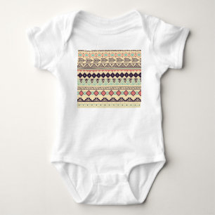 Aztek-Stammesstreifen: Vintage-Illustration Baby Strampler