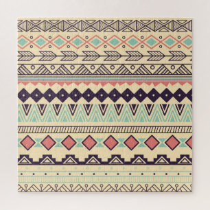 Aztek-Stammesstreifen: Vintage-Illustration Puzzle