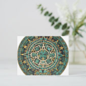 Aztekalender im Detail Postkarte (Stehend Vorderseite)