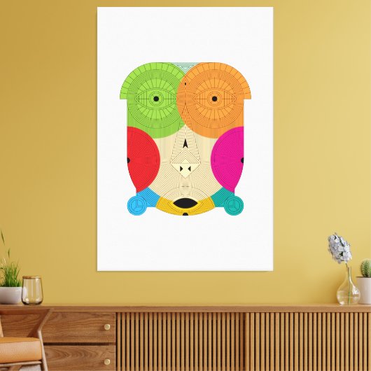 Aztekalte Linien Leinwanddruck (Insitu (Wohnzimmer))