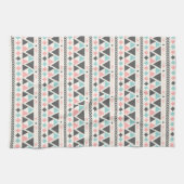 Azteke-inspirierte Koralle und Minzen-Muster Handtuch (Horizontal)
