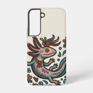 Azteken Axolotl Xolotl erodierter Stein Stammes- B Samsung Galaxy Hülle