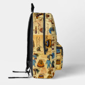 Azteken Codex Mendoza Native American Design Bedruckter Rucksack (Links)