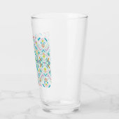 Azteken-geometrisches Muster Glas (Links)