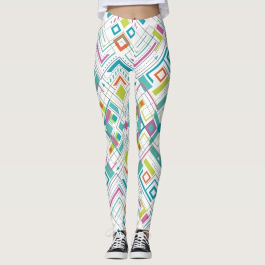 Azteken-geometrisches Muster Leggings (Vorderseite)