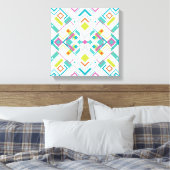 Azteken-geometrisches Muster Leinwanddruck (Insitu (Schlafzimmer))