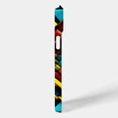 Azteken Gesichtsmuster Blau Red Gold Case-Mate iPhone Hülle (Rückseite / Rechts)